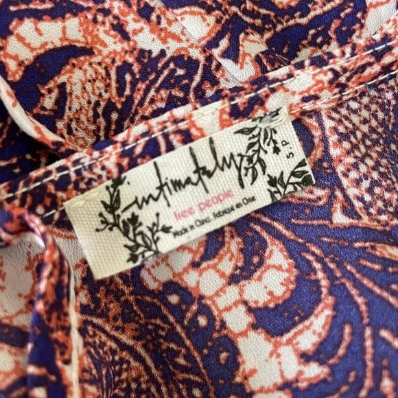 Intimately Free People Emily Paisley Slip Mini Dress SMALL - Picture 7 of 7